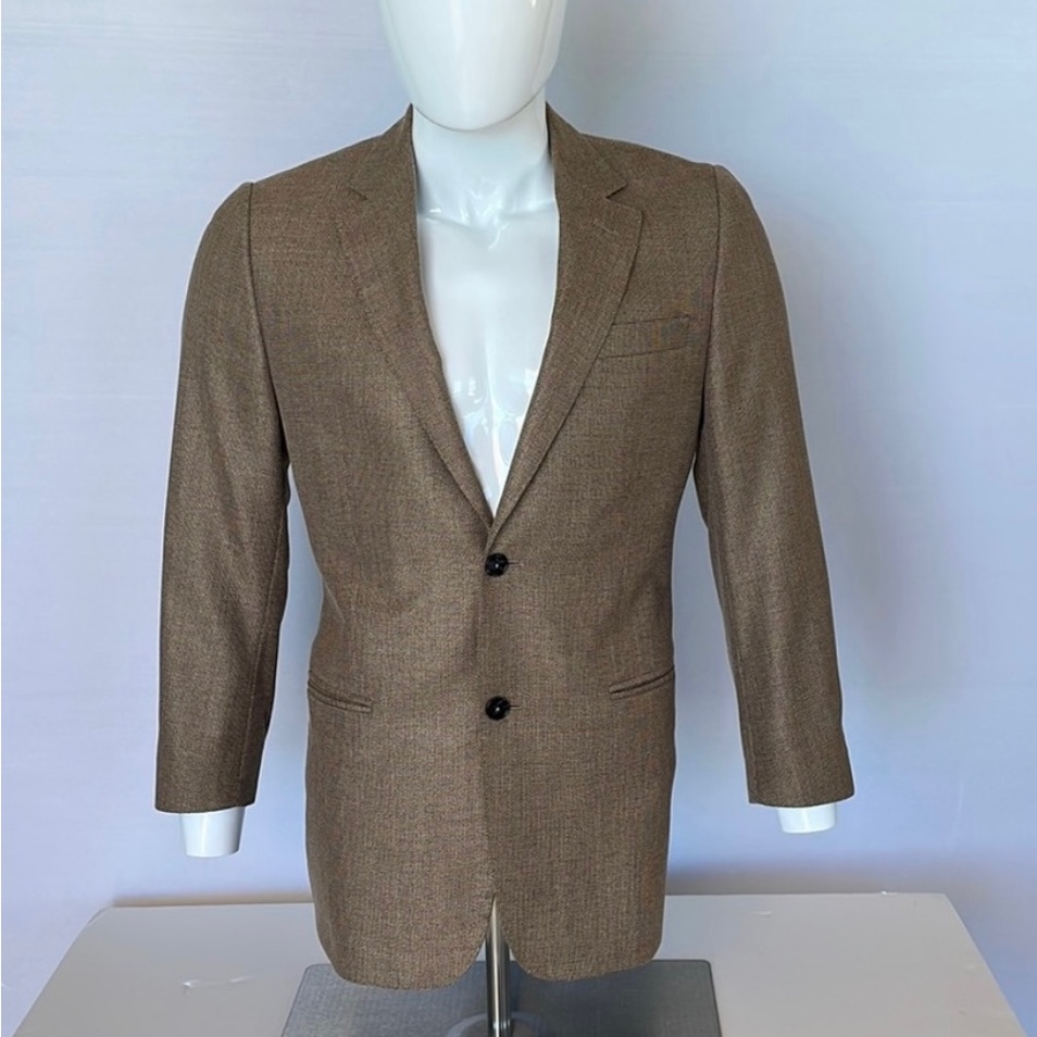 Valentino Mens Sport Jacket Size 38 Brown Tweed